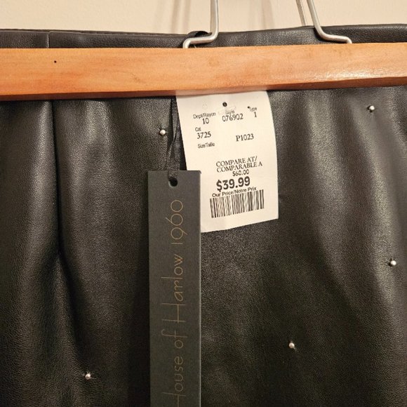 NWT Studded Vegan Leather Mini Skirt medium - Picture 4 of 7